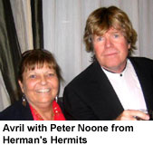 Avril with Peter Noone from Herman's Hermits